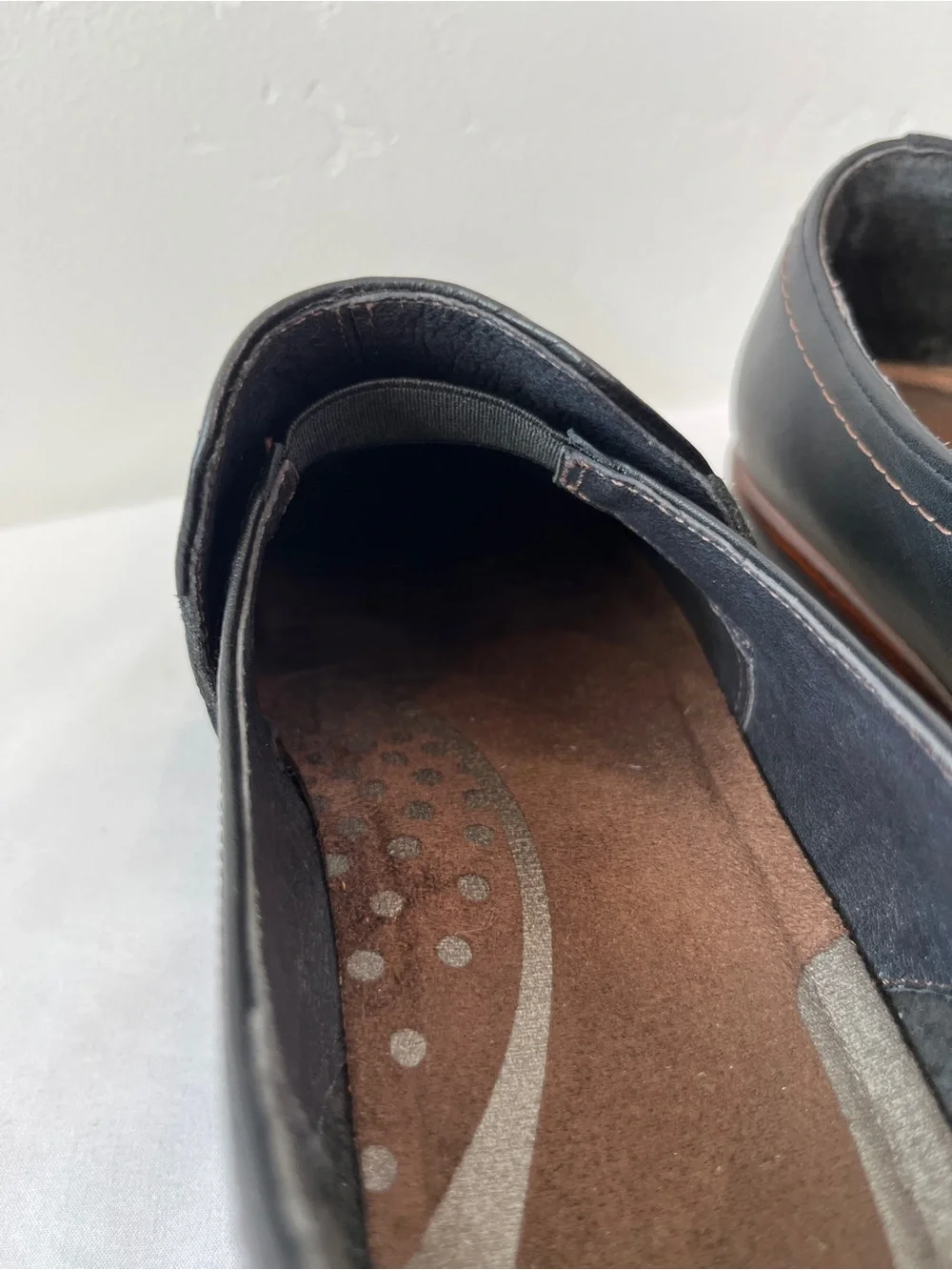 Naot Angin Slip On Loafers Black Leather Suede Shoes EU 38 US 7.5